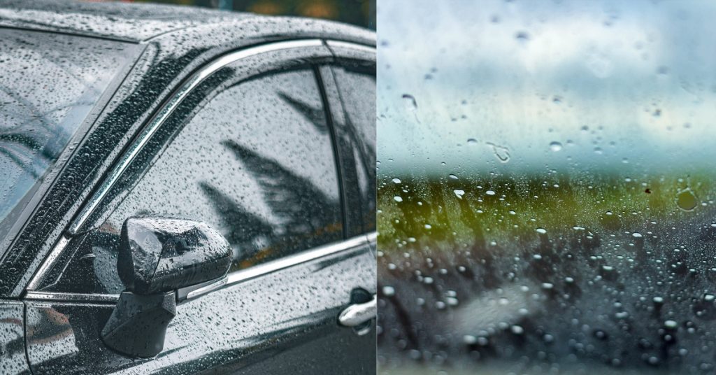 Remove water spots from windows on car